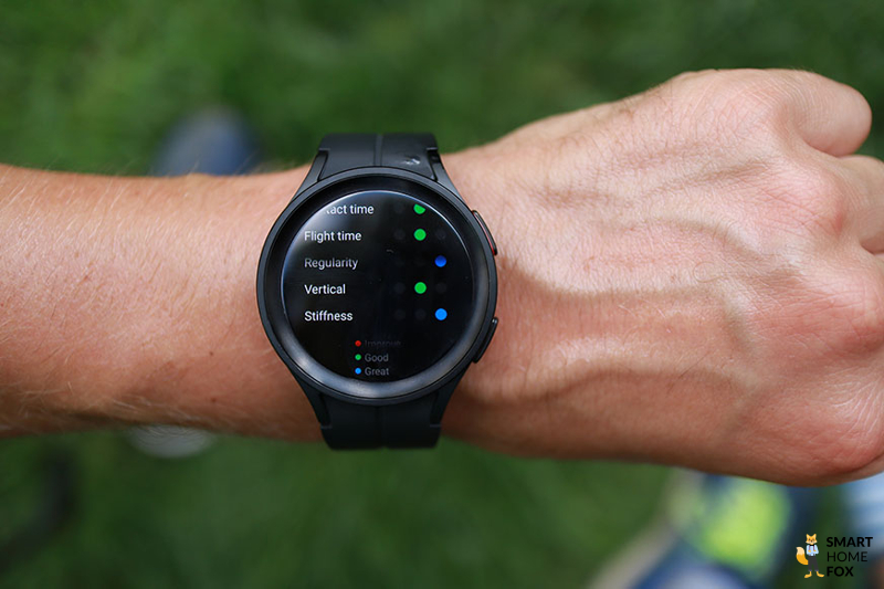 Анализ стиля бега на часах Galaxy Watch 5.